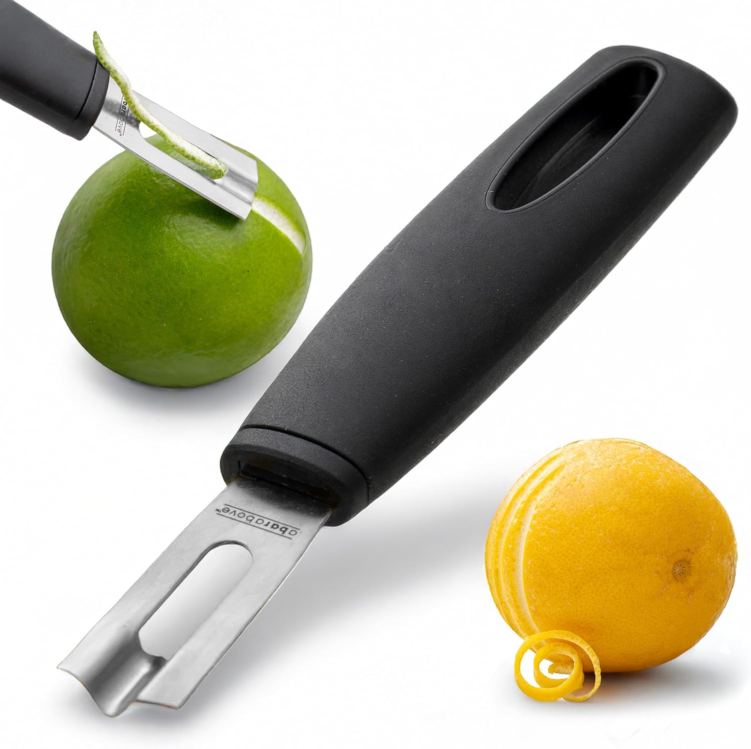 Peeler Channel Knife - RVS-kanaalmes voor citrusversieringen, zester en fruitpeler