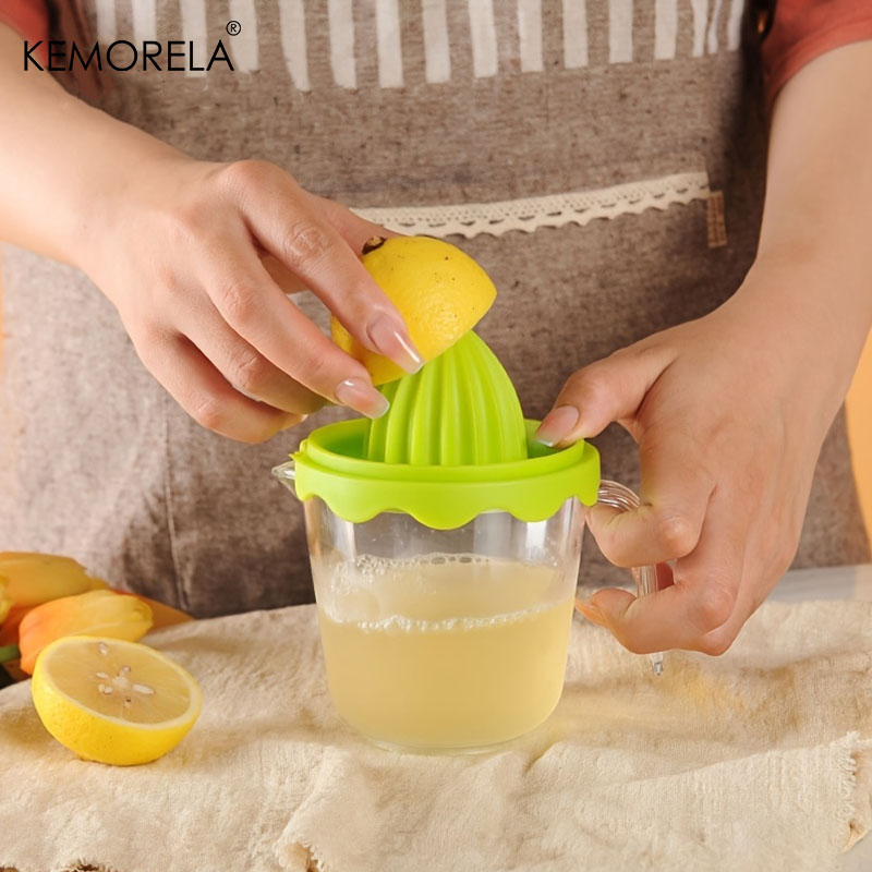 Citrus Juicer Bar - Handleiding Draagbare Citruspers Keukengereedschap Plastic Oranje