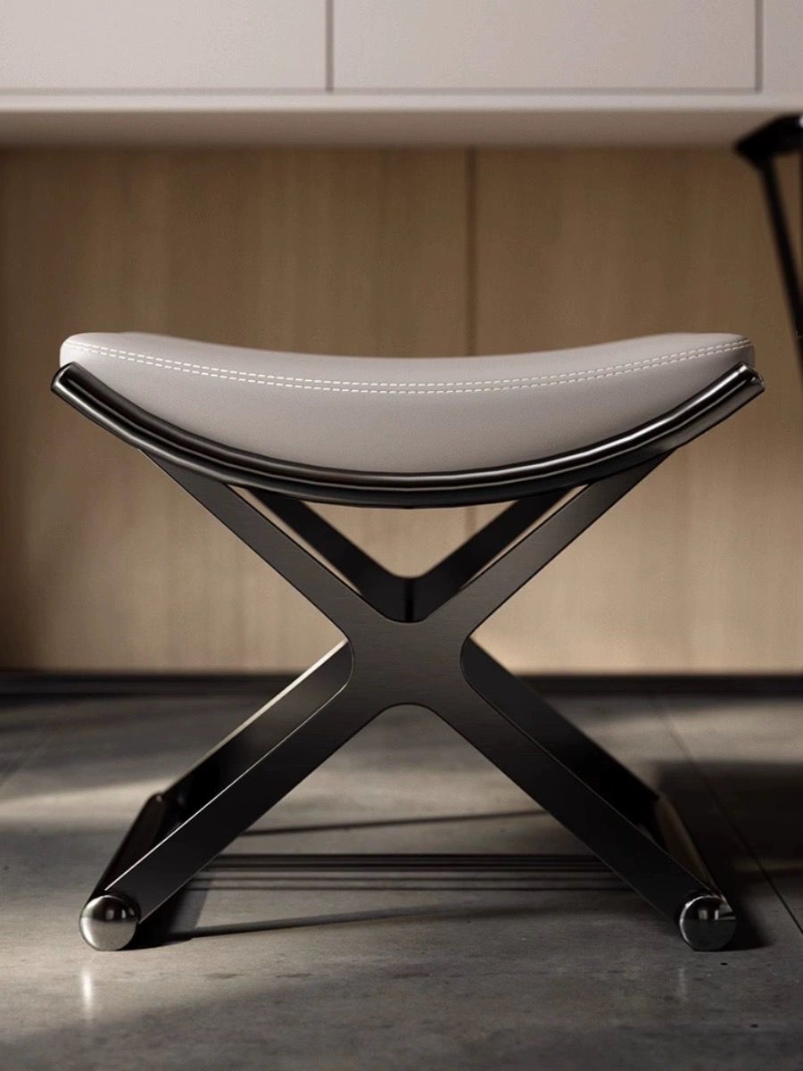 Home Bargains - Luxe moderne schoenwisselkruk Minimalistische aankleedkruk Make-upkruk