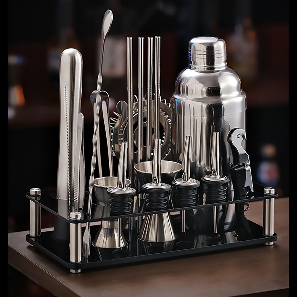 Home Bar Setup Kit - Bar Essentials Collectie, Cocktailset van RVS