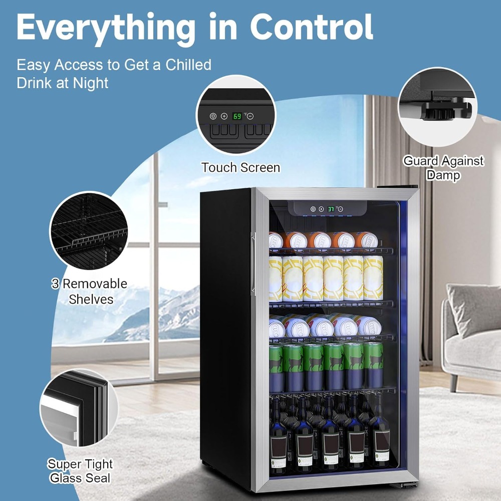 Home Bar And Fridge - 110 Can Compacte drankenkoelkast, 3,1 Cu