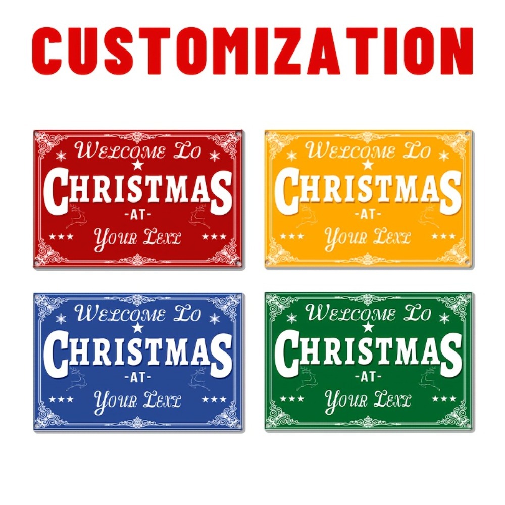 Home Bar Signs - Aangepaste 2D platte vrolijke kerst aluminium