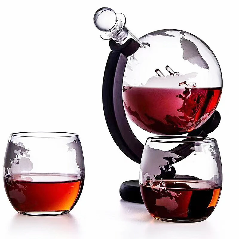 Decanter Globe Set - Whisky Glas Set Crystal Globe Drank