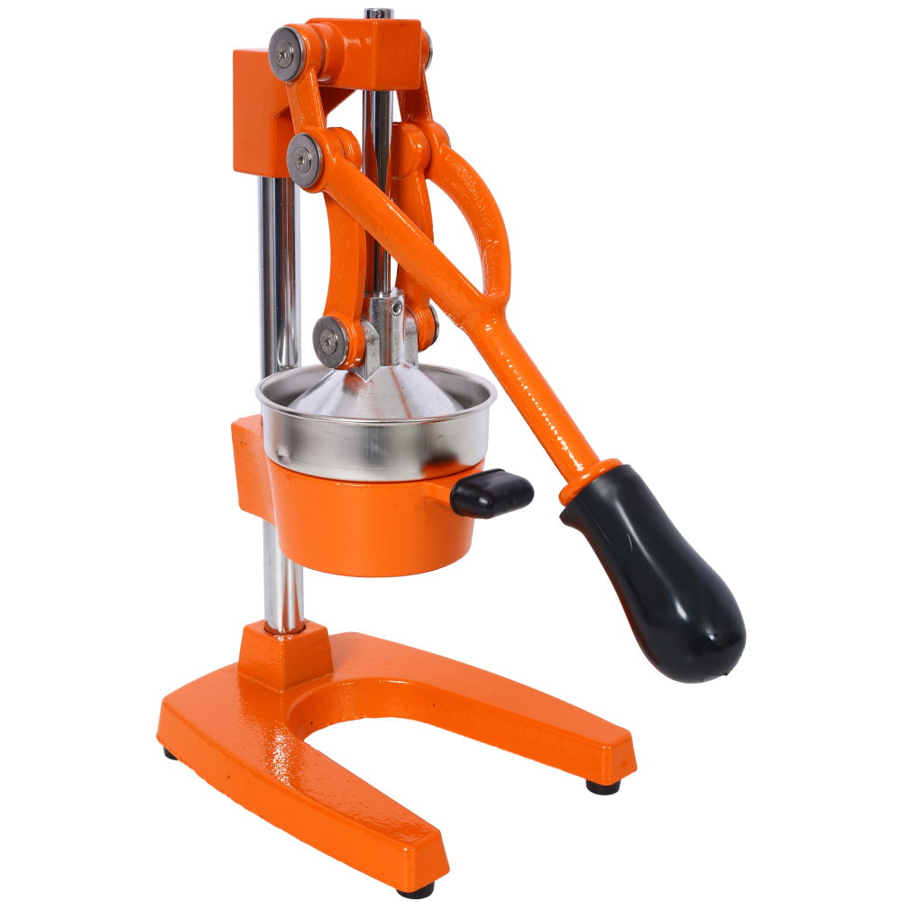 Citrus Juicer Bar - Oranje gietijzeren citruspers, extra grote commerciële