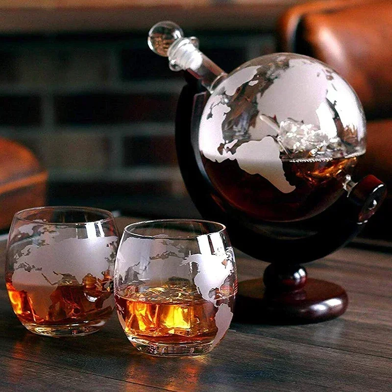 Decanter Globe Set - Creatieve Globe Karaf Set Met Loodvrije