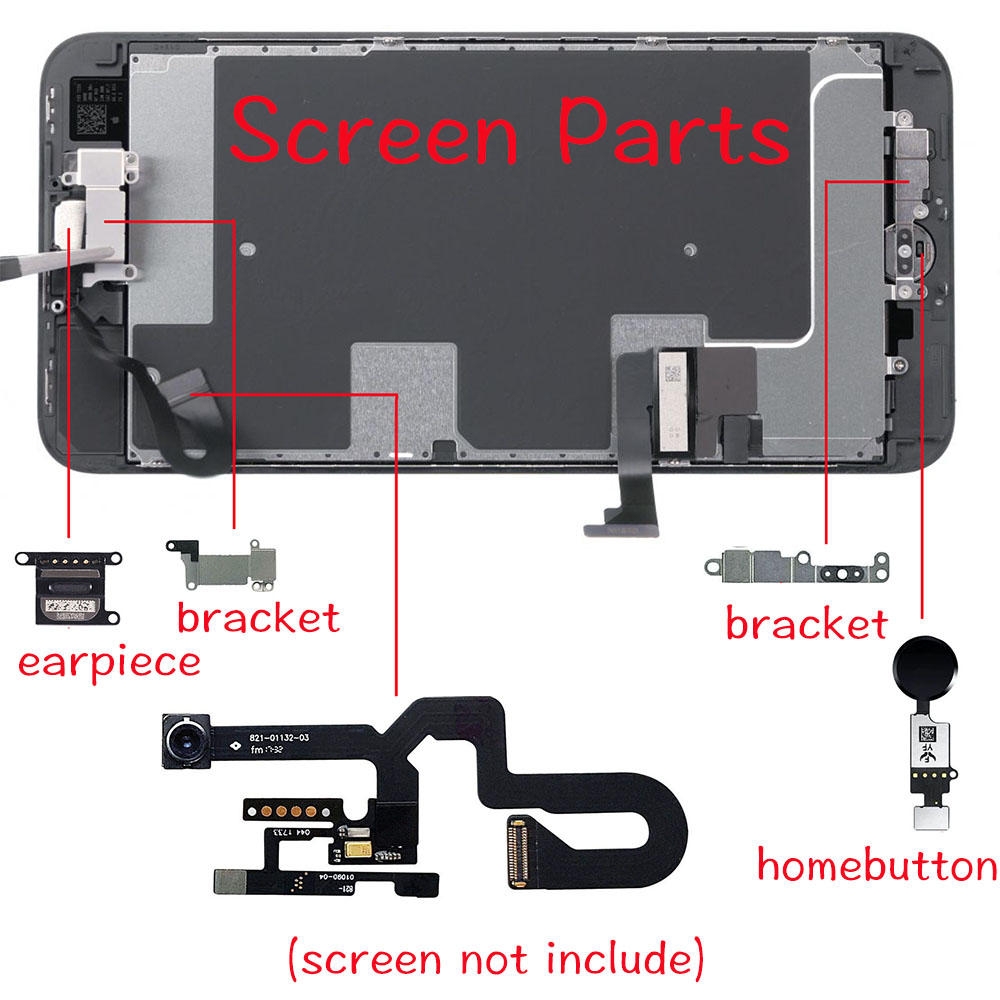 Home Bar Iphone - Voorcamera Home Button Flex Kabel Vervanging