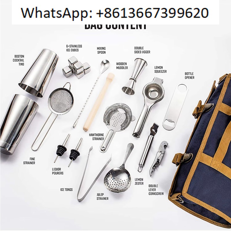 Boston Shaker Set - 22-delige barmanset: 800 ml + 550