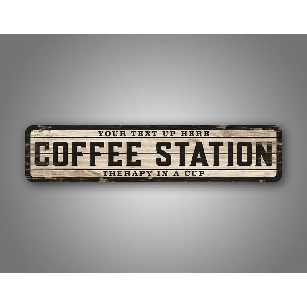 Home Bar And Kitchen - Houten bord met gepersonaliseerd tekstlogo, verweerd