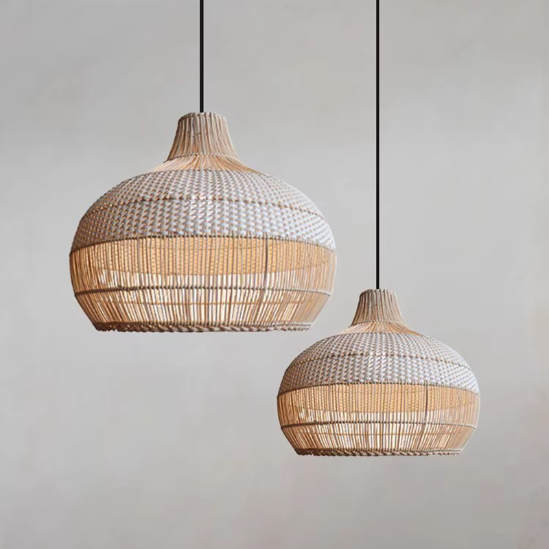 Home Bar And Counter - Japanse Wabi Sabi rotan geweven hanglamp