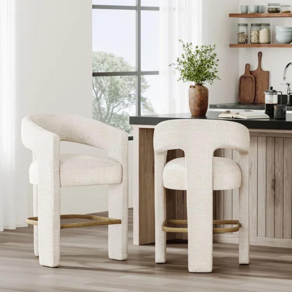 Home Bar And Counter - Moderne gestoffeerde tegenkruk fluwelen keukenbar kinderstoel