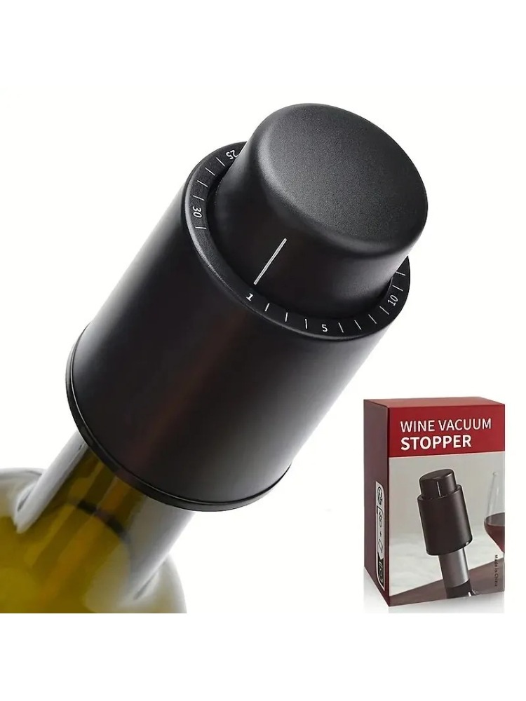 Wine Preservation Pump - Vacuümpomp Wijn Saver Cap Stopper Datum