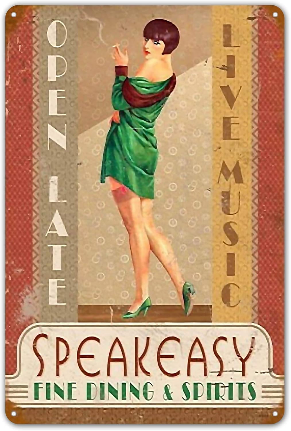 Speakeasy Vintage Tin Metal Si - Home Bar And Coffee recensie en prijs