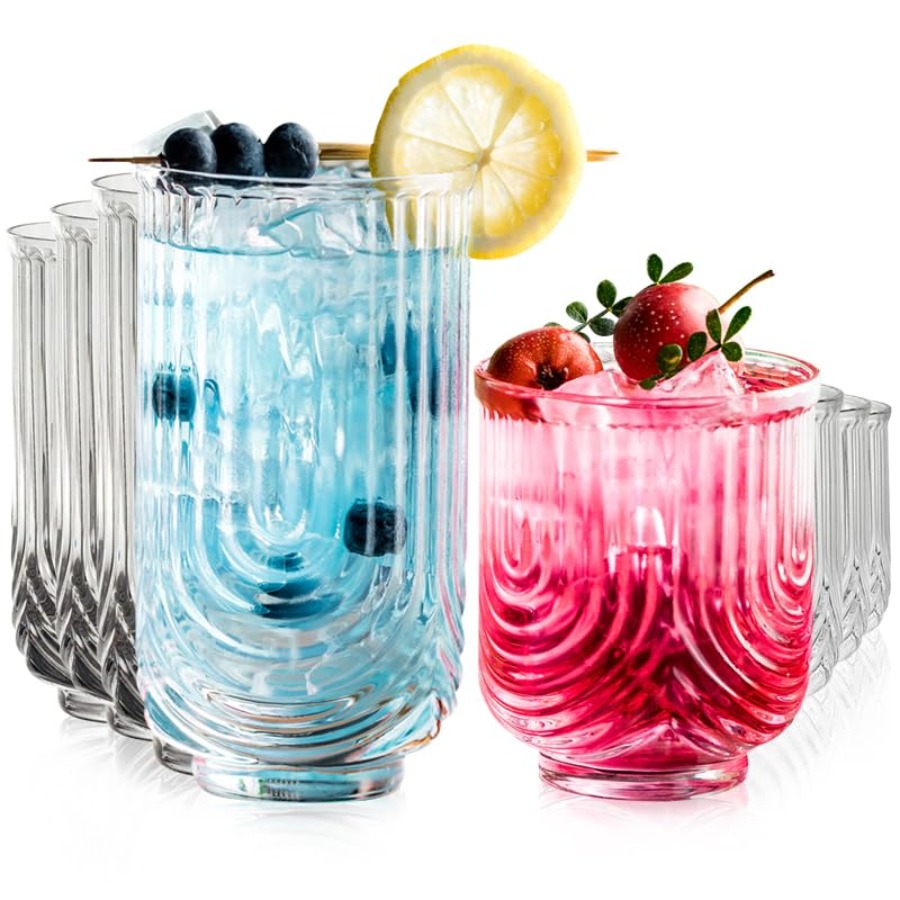 Art Deco Cocktailglazen, Gerib - Highball Glass Set recensie en prijs