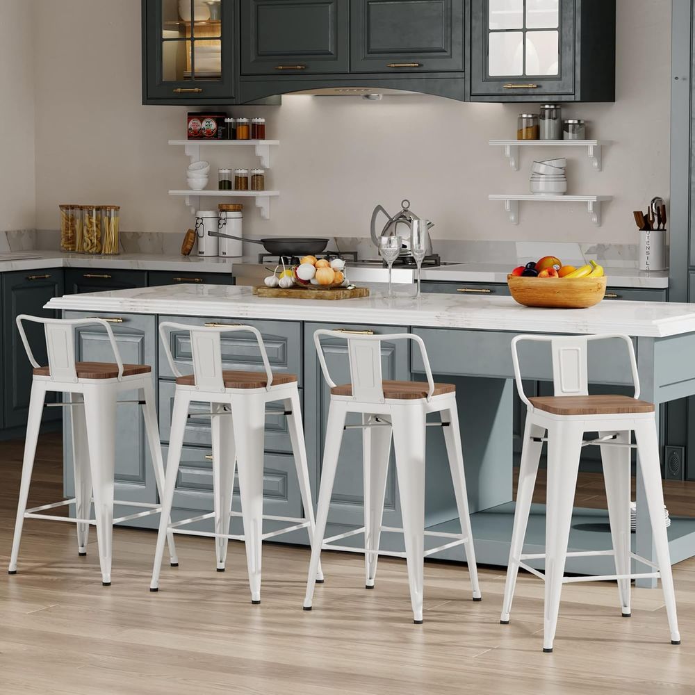 26 Inch Barstoelenset, 4 indus - Home Bar And Counter recensie en prijs