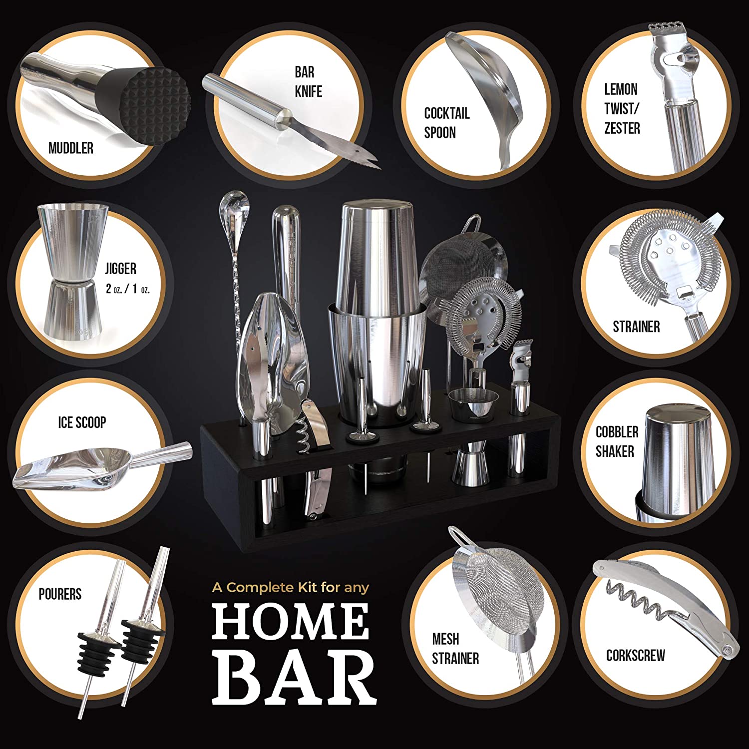 stllCamol 14-delige RVS Mixolo - Boston Shaker Set recensie en prijs