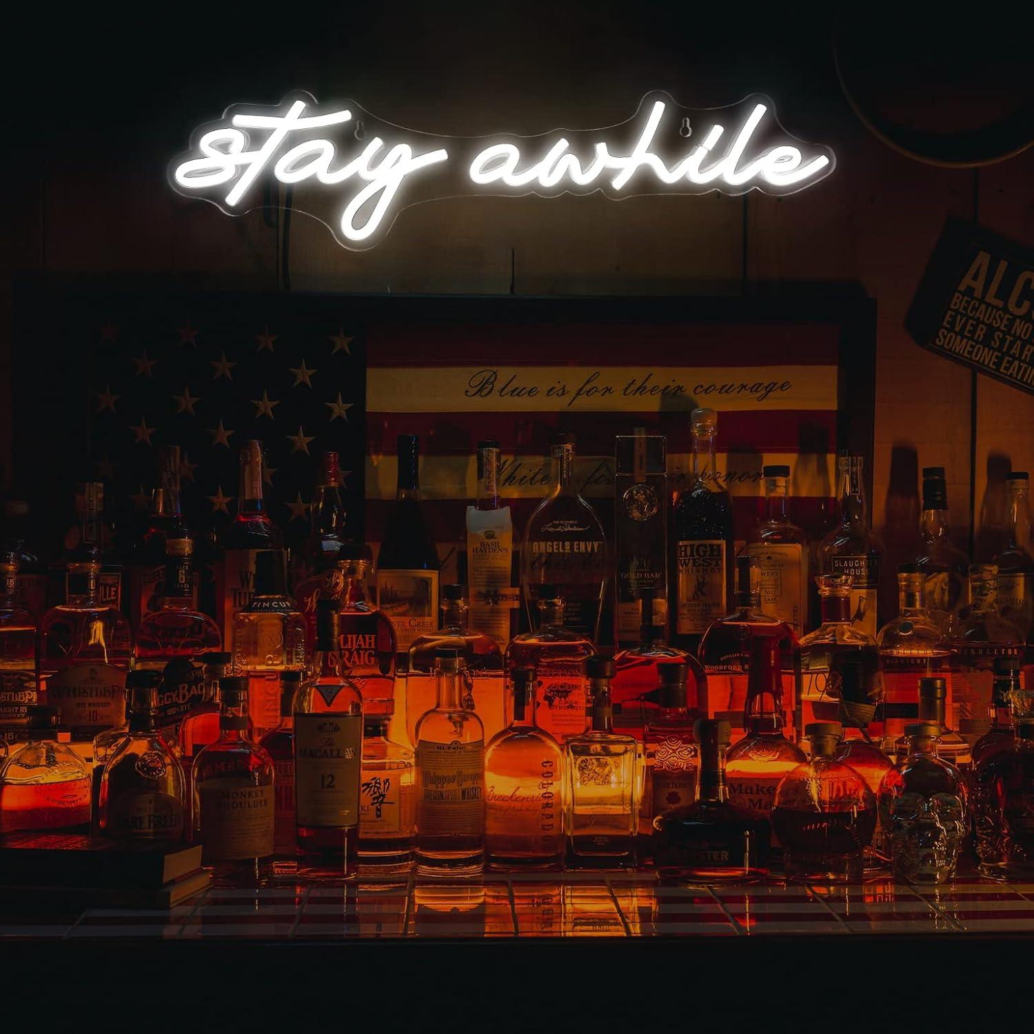 Blijf een tijdje aanwezig Neon - Home Bar Signs recensie en prijs