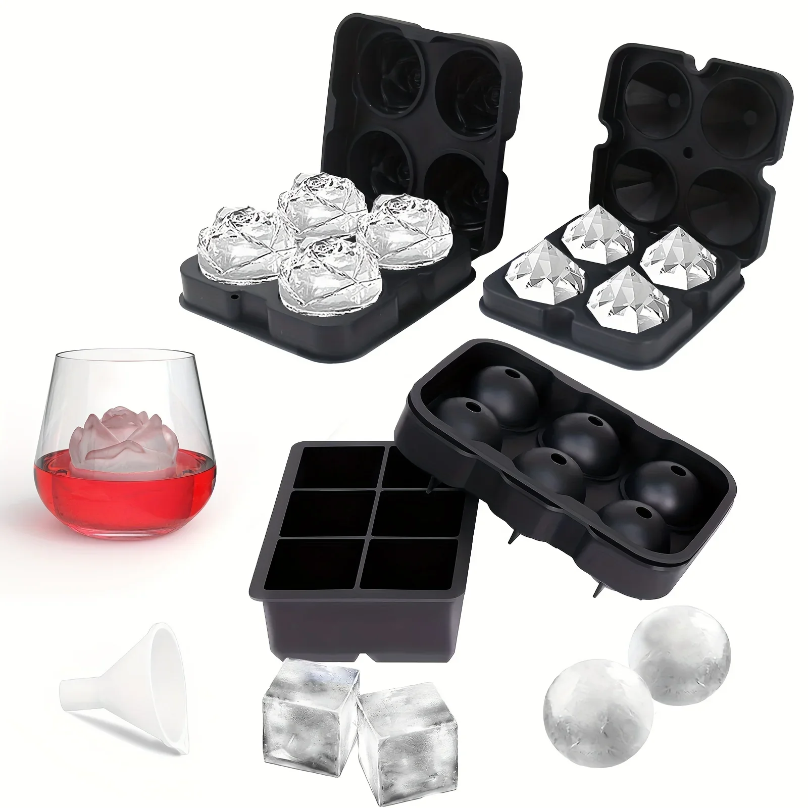 1Pc 3d Rose Ijs Kubus Mal, Vie - Ice Mold Sphere recensie en prijs