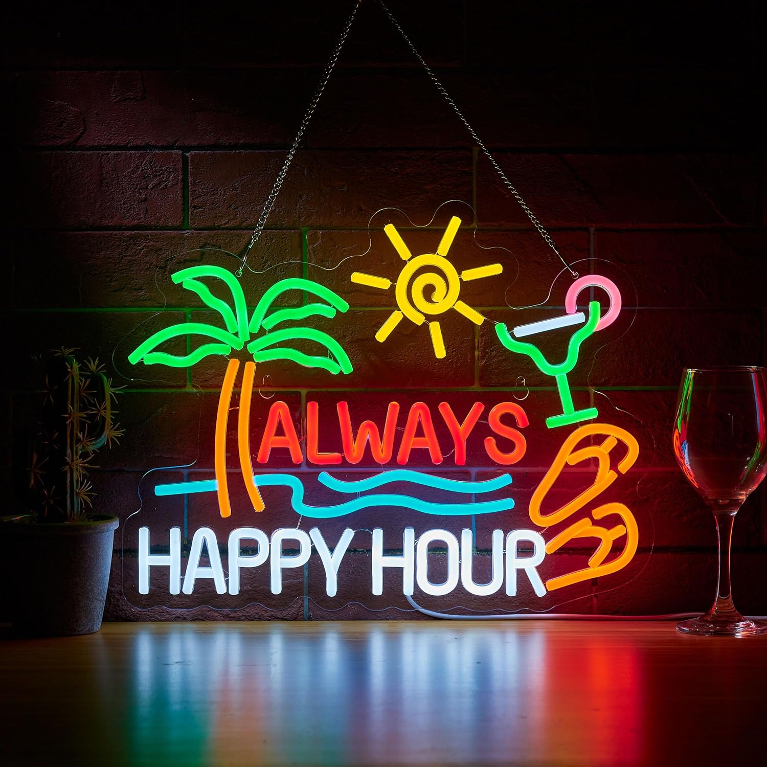 Altijd Happy Hour Bierbar Neon - Home Bar Signs recensie en prijs