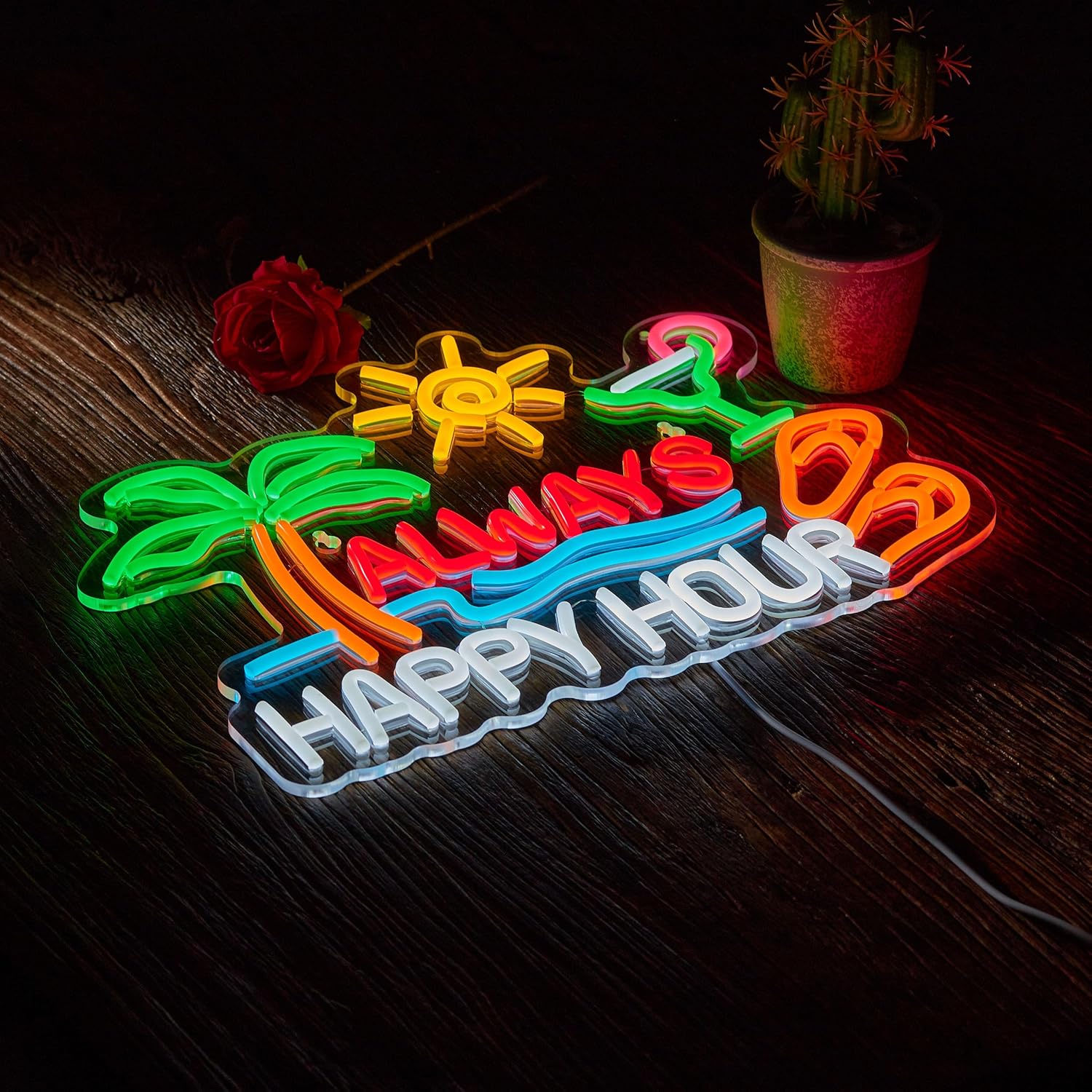 Altijd Happy Hour Bierbar Neon - Home Bar Signs recensie en prijs