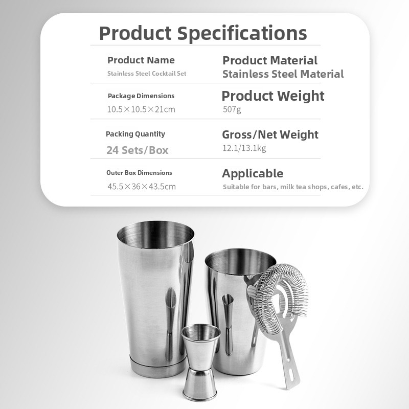 RVS Bar Tool Set Cocktail Shak - Boston Shaker Set recensie en prijs