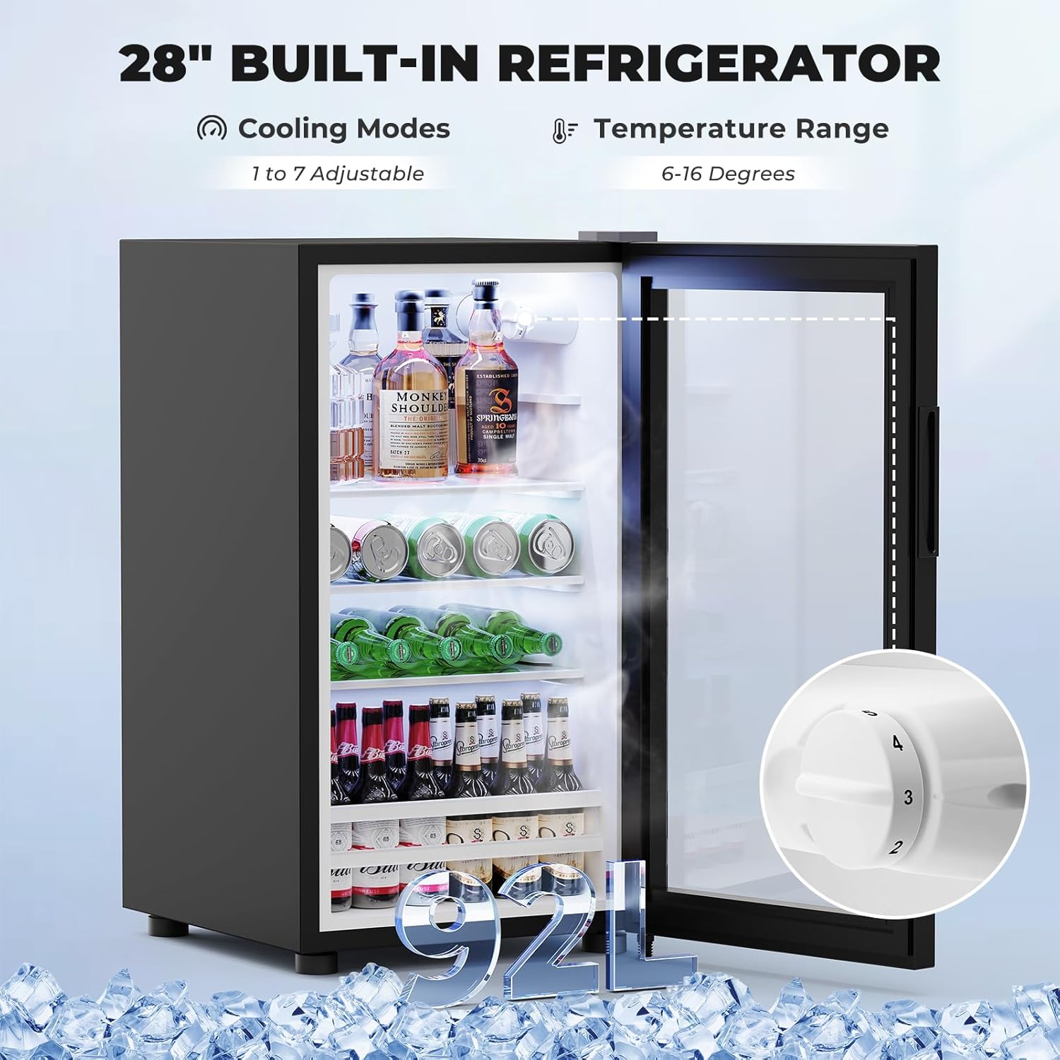 Gecanneleerde koffiebar-kast m - Home Bar And Fridge recensie en prijs