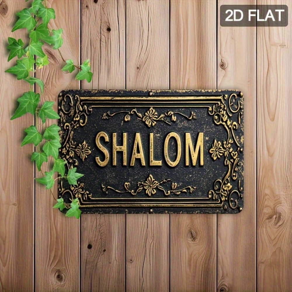 CIFBUY Shalom Zwart Goud Bloem - Home Bar Signs recensie en prijs