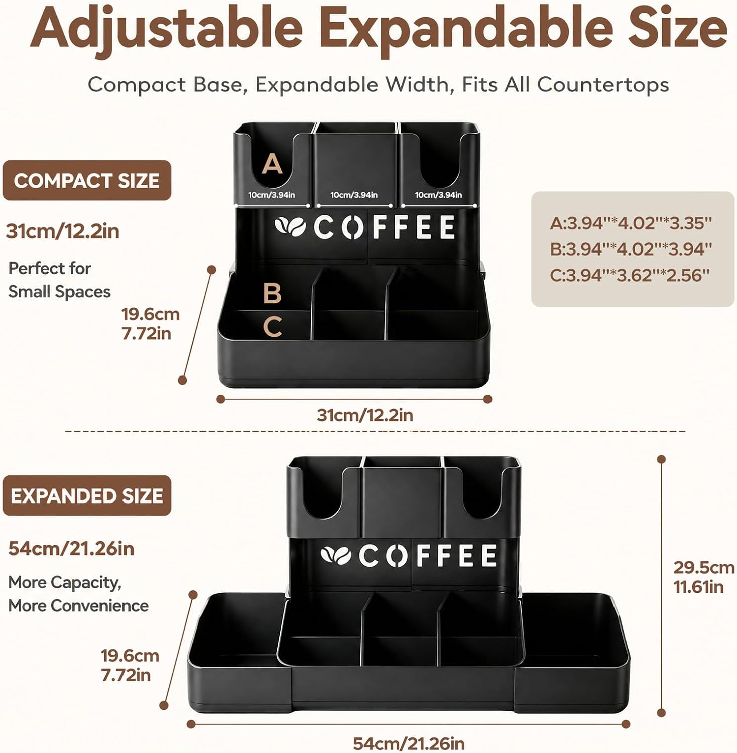 2-laags koffie-station organiz - Home Bar Setup recensie en prijs