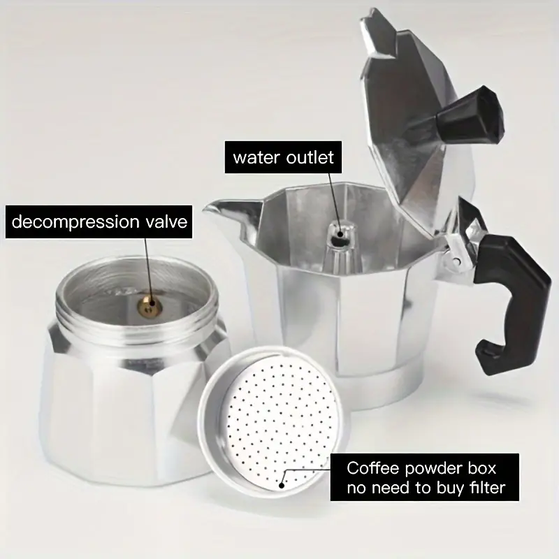 Klassieke aluminium moka pot 5 - Home Barista recensie en prijs