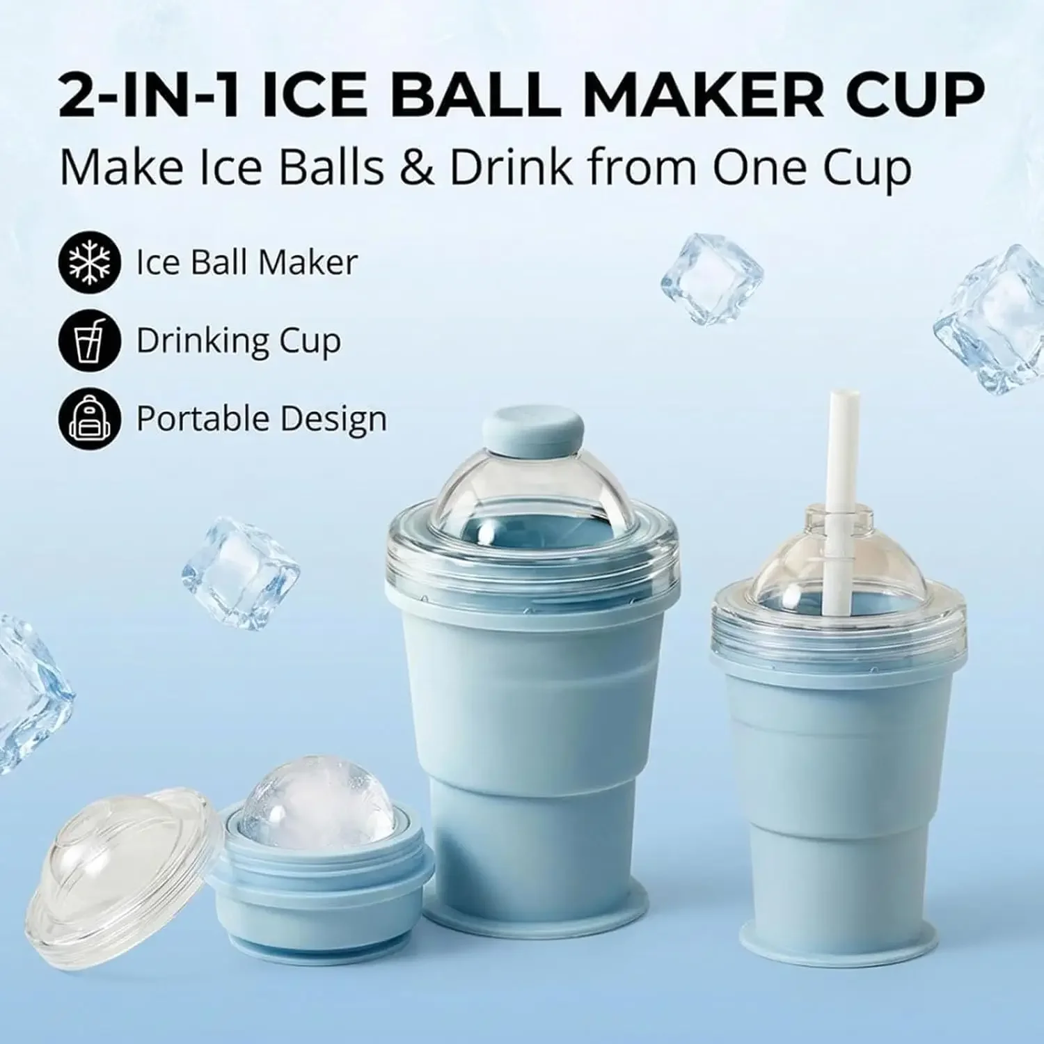 2-in-1 opvouwbare siliconen ij - Ice Mold Sphere recensie en prijs