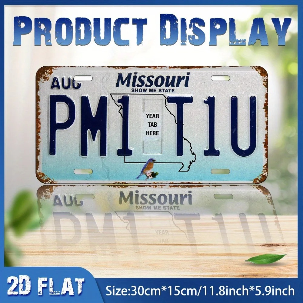 2D platte retro Missouri Blue  - Home Bar Signs recensie en prijs