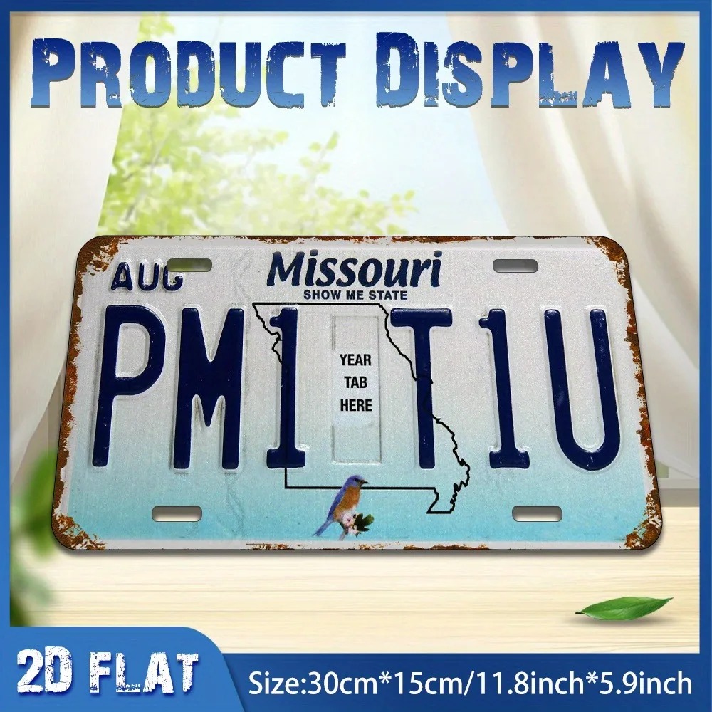 2D platte retro Missouri Blue  - Home Bar Signs recensie en prijs