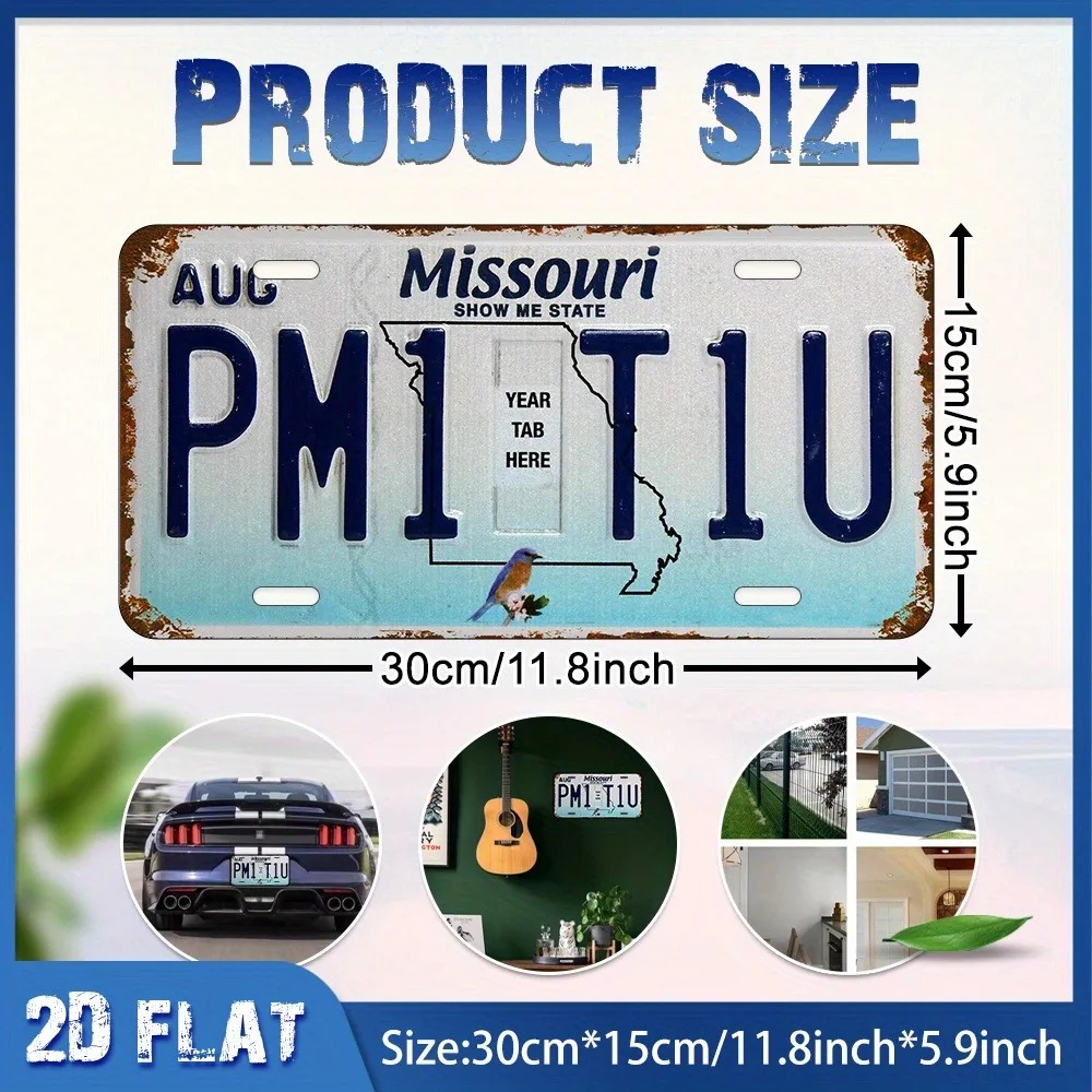 2D platte retro Missouri Blue  - Home Bar Signs recensie en prijs