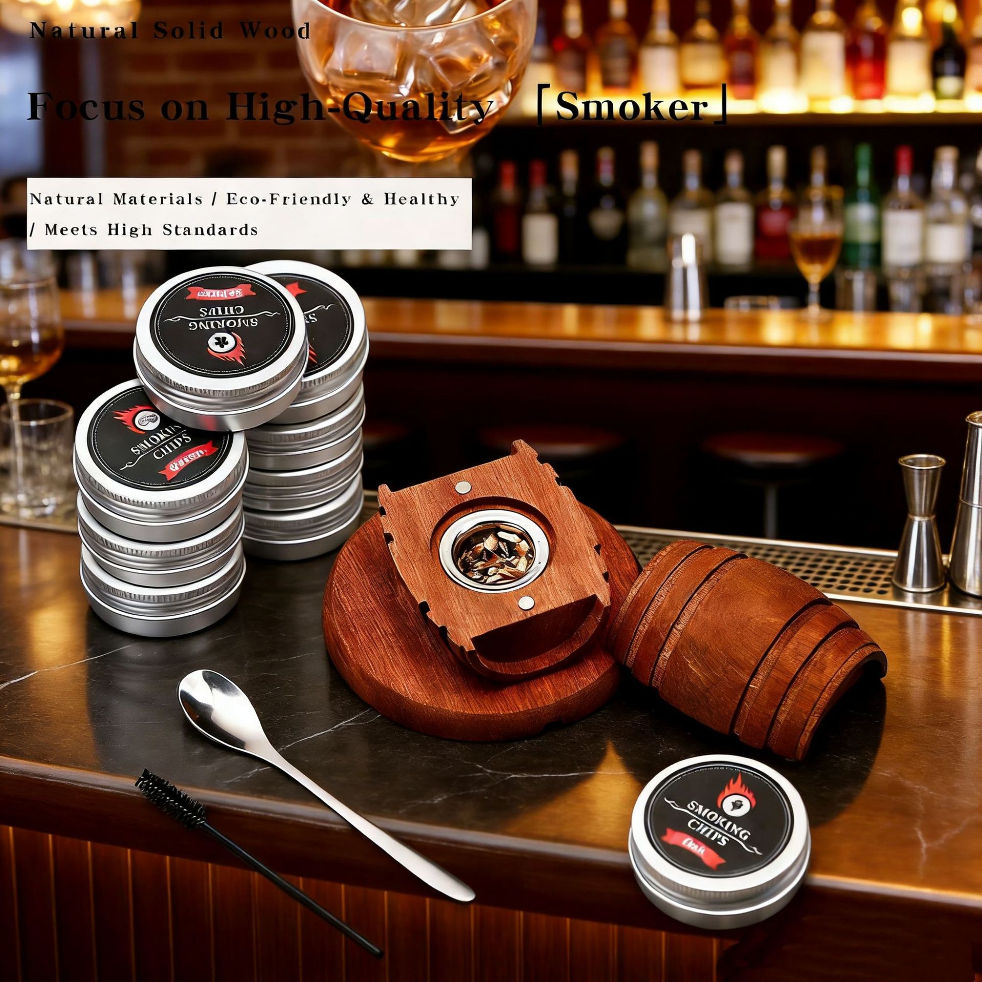 Whisky rookset, eikenhouten ro - Smoking Gun Kit recensie en prijs