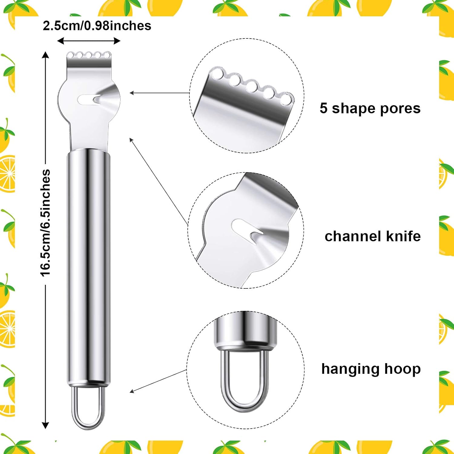 2 stuks roestvrijstalen citroe - Peeler Channel Knife recensie en prijs