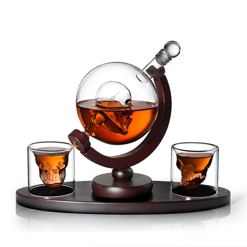 Skull Globe Whiskey Karaf Set  - Decanter Globe Set recensie en prijs