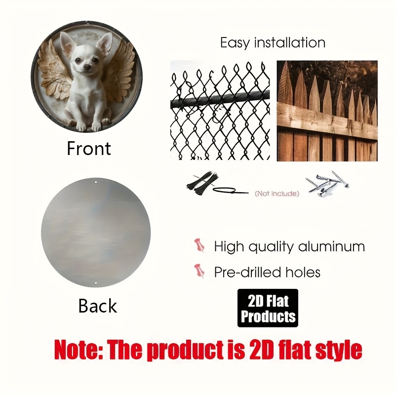 2D plat, 1pc, Chihuahua thema, - Home Bar And Kitchen recensie en prijs