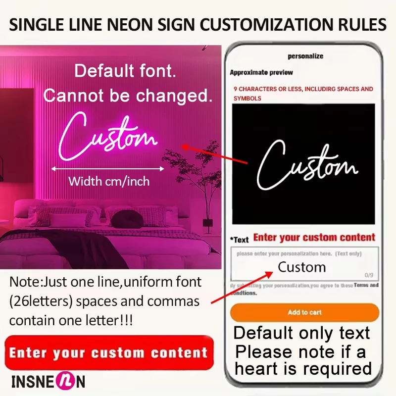 Aangepaste naam neon teken - U - Home Bar Signs recensie en prijs