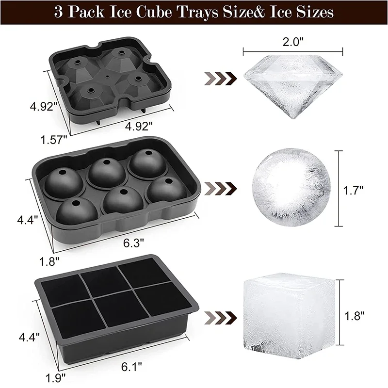 Grote Ijsbakjes Siliconen Ijsb - Ice Mold Sphere recensie en prijs