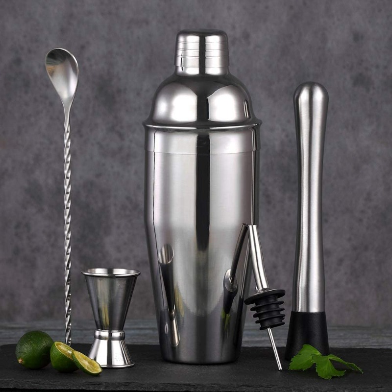 5-delige roestvrijstalen barmi - Boston Shaker Set recensie en prijs